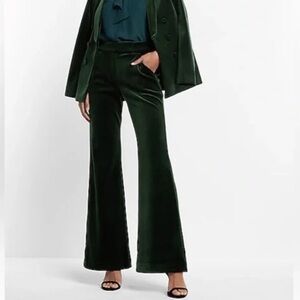 Express green velvet pants